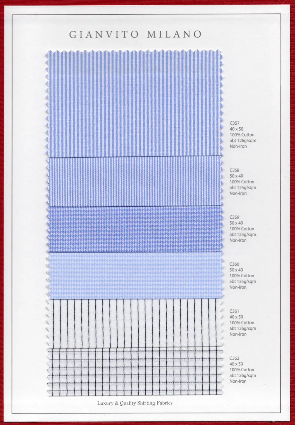 The Gianvito Milano Shirt fabric sheet 1