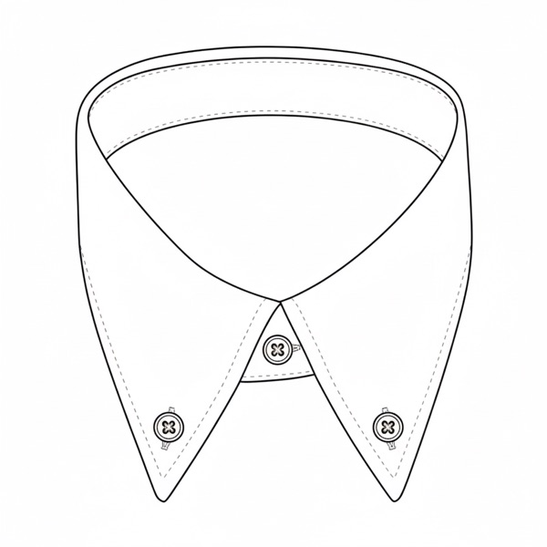 Collar: Long Point Button Down Collar #49