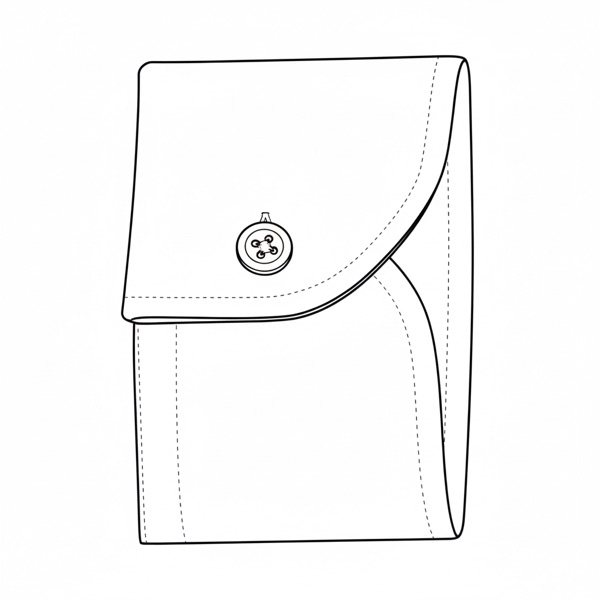 Cuff: Single Button Rounded Cuff #1