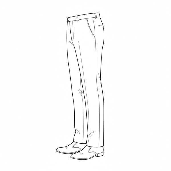 Tuxedo Trousers: MTS-2. Without Satin Strip on side