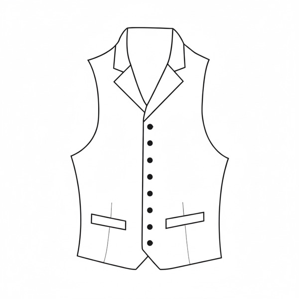 Vest Style: #MV-9 - Eight Buttons Notch Lapel Welt Pocket